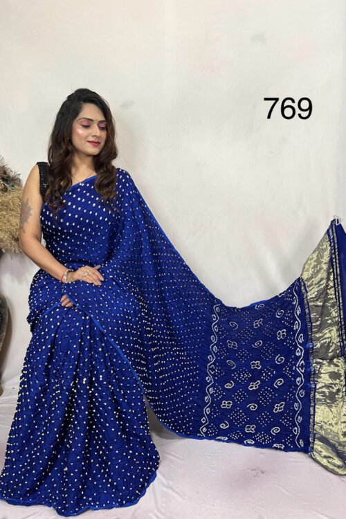 Modal Silk Bandheani  Saree