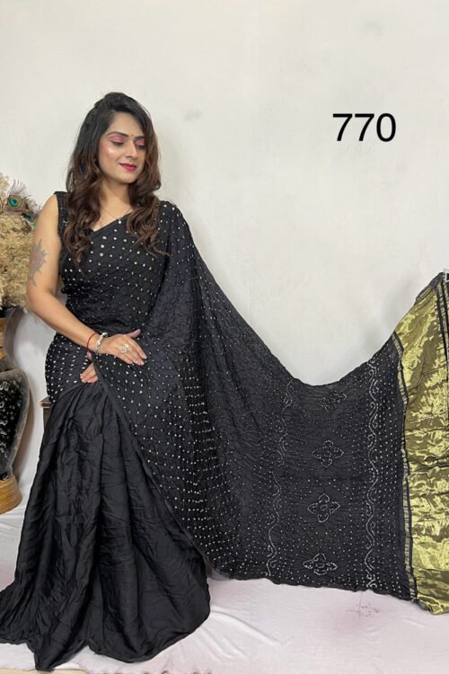 Modal Silk Bandheani  Saree