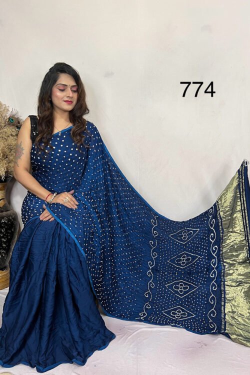 Modal Silk Bandheani  Saree