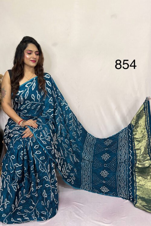 Modal Silk Rai Bandhej  Saree
