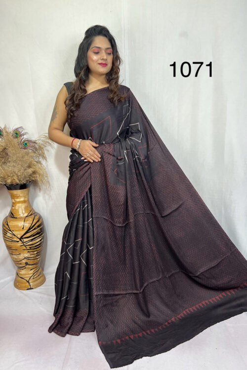 Modal Silk Ajrakh Saree