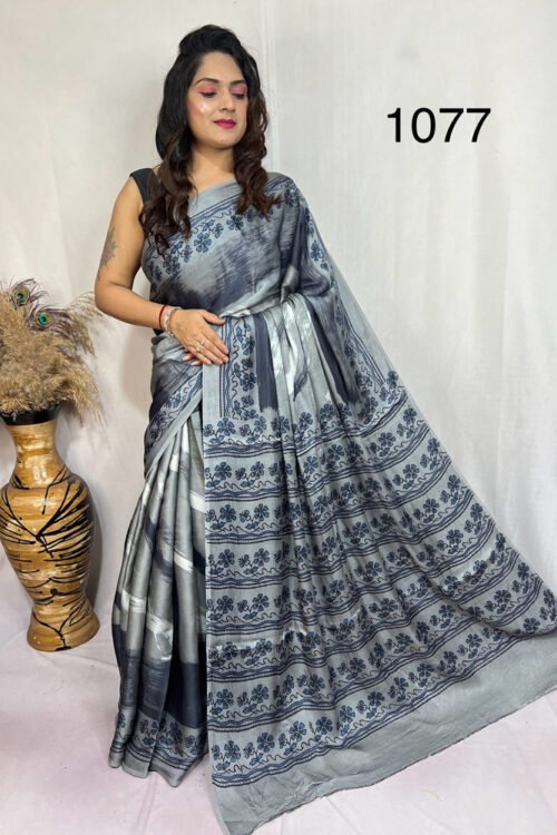 Modal Silk Ajrakh Saree