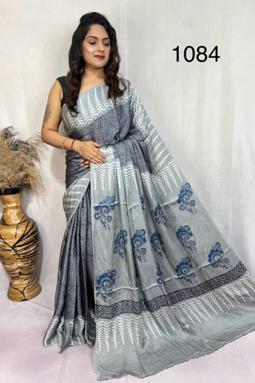 Modal Silk Ajrakh Saree