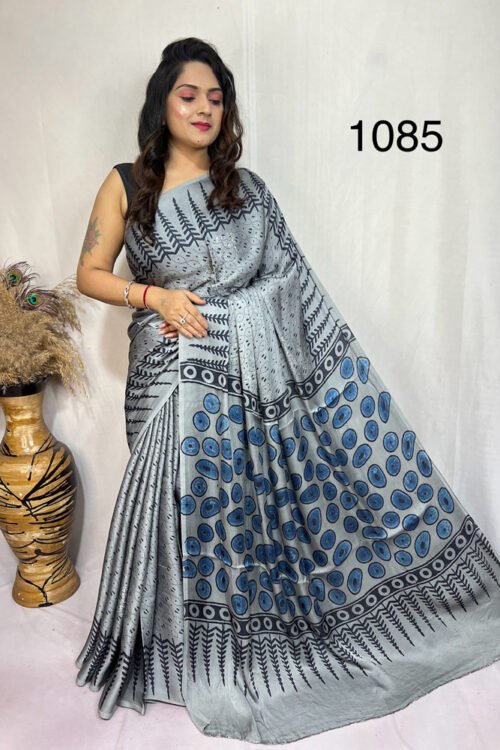 Modal Silk Ajrakh Saree