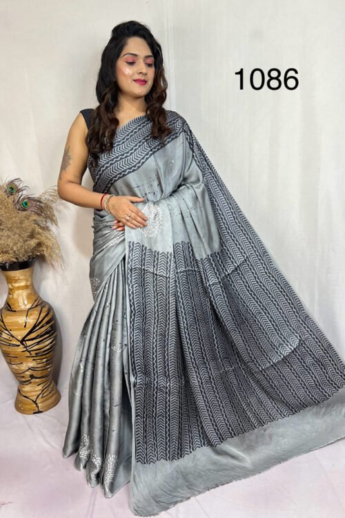 Modal Silk Ajrakh Saree