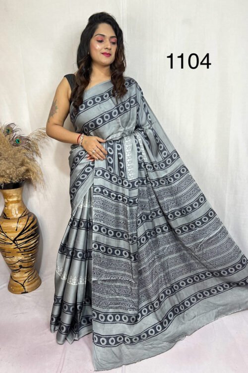 Modal Silk Ajrakh Saree