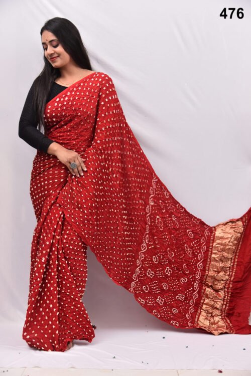 Modal Silk Bandheani  Saree