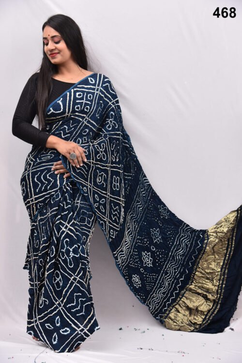Modal Silk Rai Bandhej  Saree