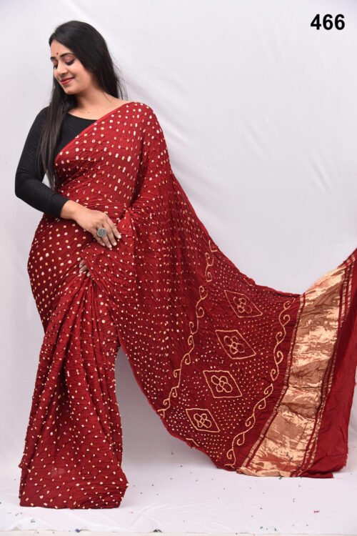Modal Silk Bandheani  Saree