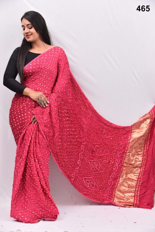 Modal Silk Bandheani  Saree