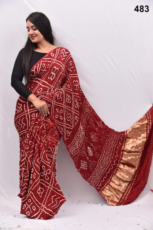 Modal Silk Rai Bandhej  Saree