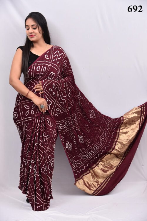 Modal Silk Rai Bandhej  Saree
